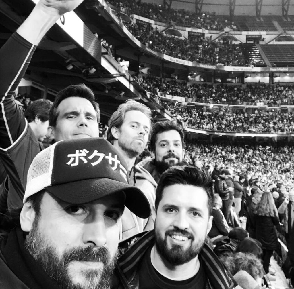 En el estadio de futbol