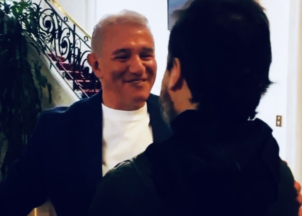 Martín con Jorge Burruchaga