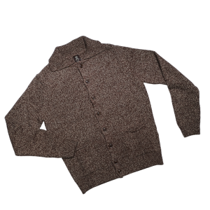 CARDIGAN MARRON JASPEADO PUGIL