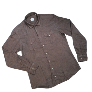 CAMISA MARRON CASHMERE BASTONCINO